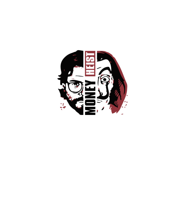 money heist professor model alb pe tricou