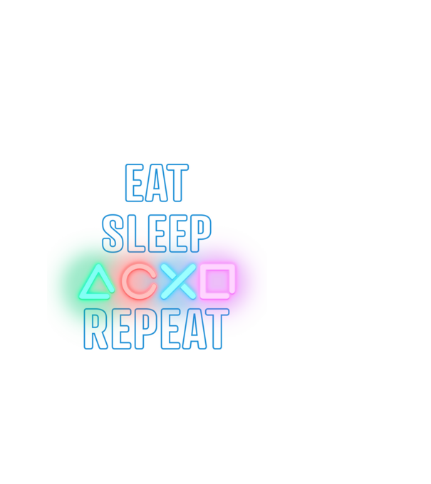 Eat sleep PS model negru pe tricou