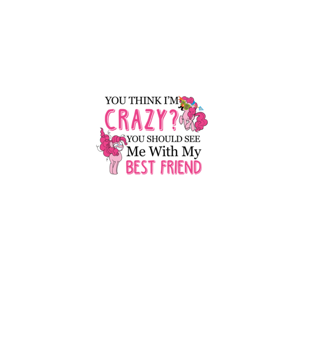 Crazy Friend Unicorn model alb pe tricou