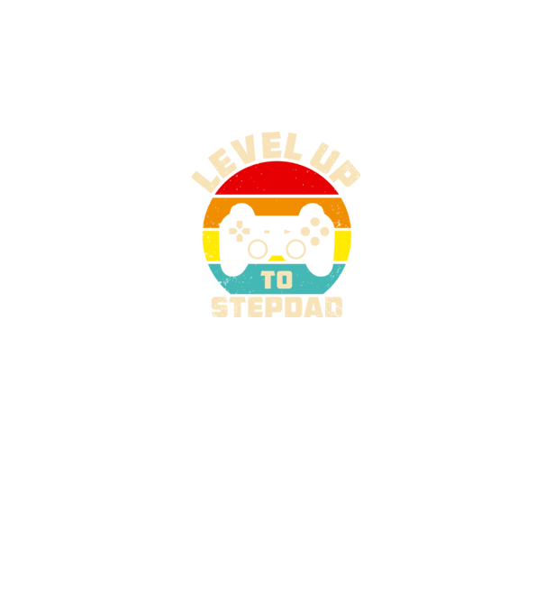Level Up Stepdad model negru pe tricou