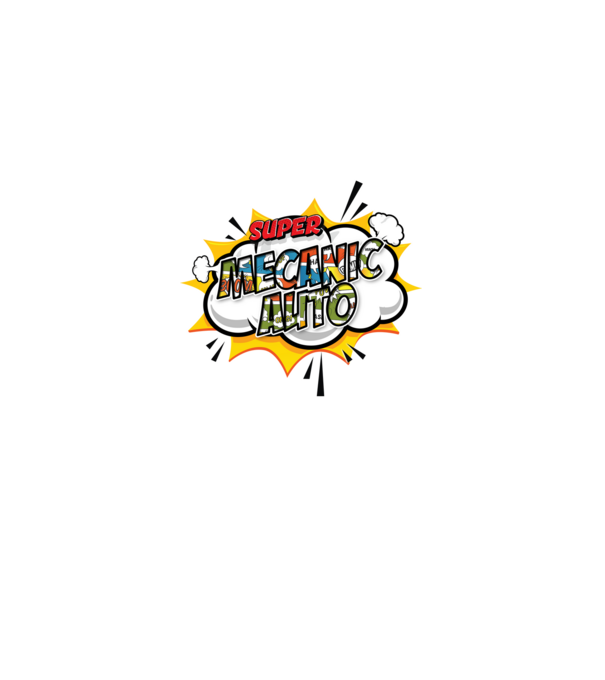Super mecanic auto model alb pe tricou