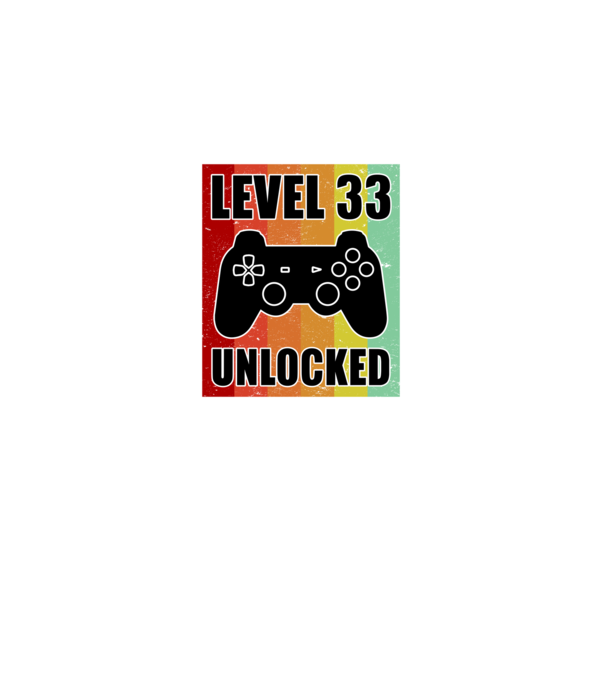 level 33 unlocked retro gamer model negru pe tricou