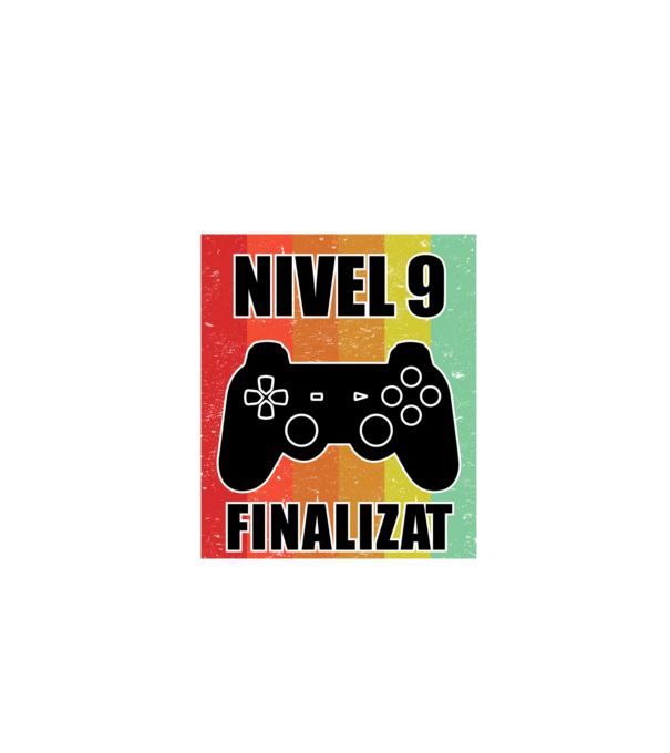 Nivel 9 finalizat model negru pe tricou