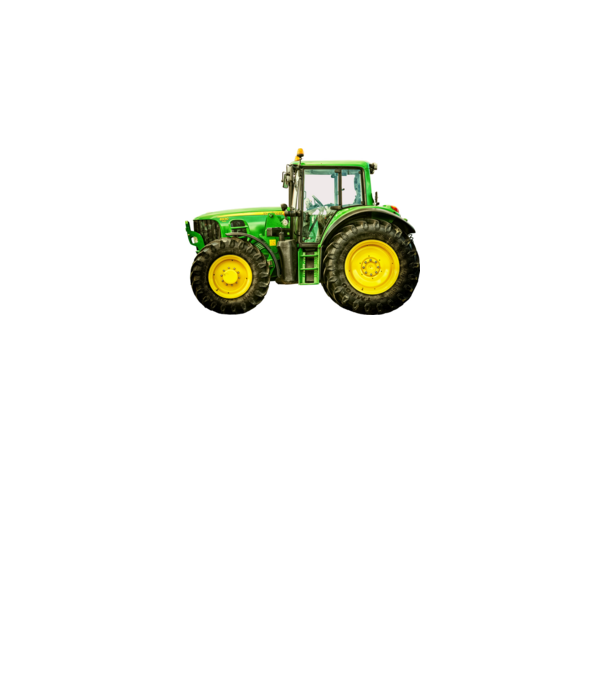 TRACTOR model alb pe tricou