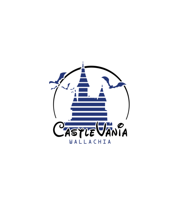 România CastleVania model alb pe tricou