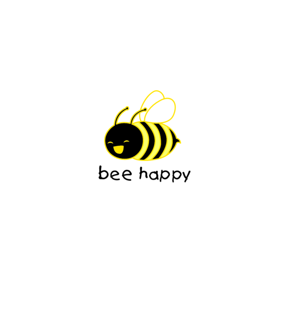 bee happy model gri pe tricou