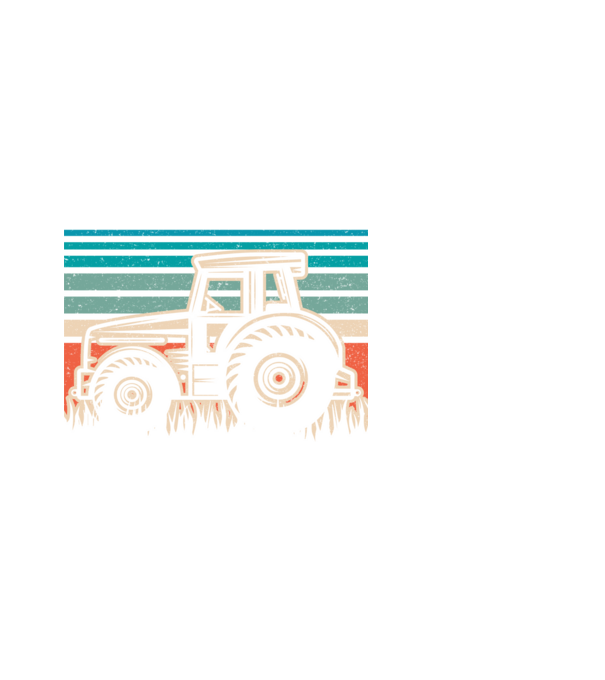 TRACTOR model alb pe tricou