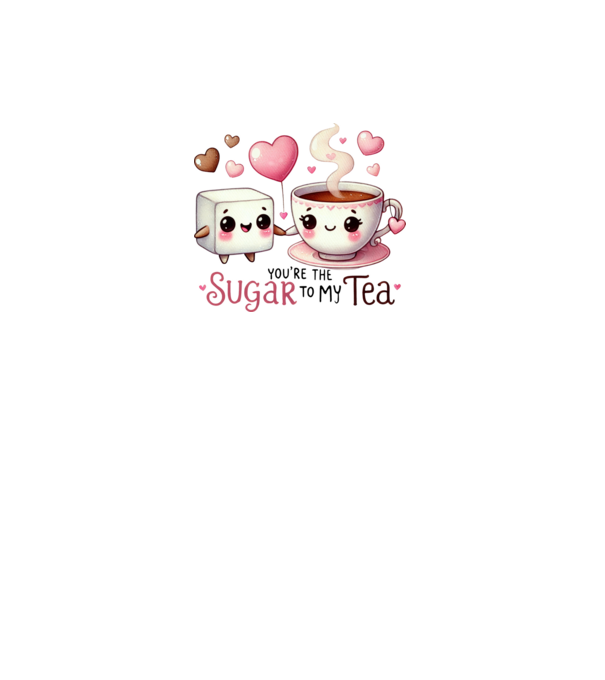 Sugar to my Tea model alb pe tricou