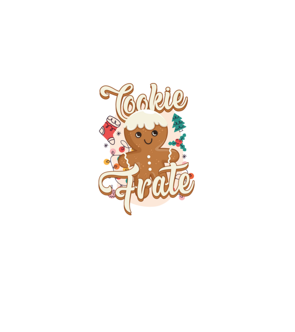 Cookie frate model alb pe tricou