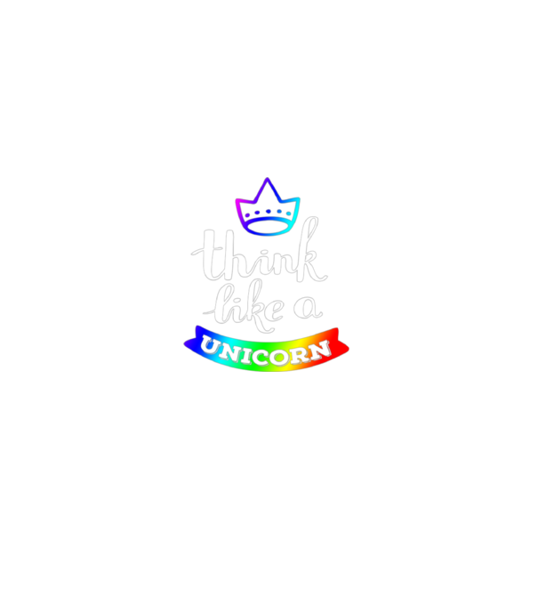 I think like a UNICORN model negru pe tricou