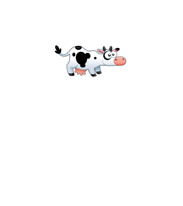 Cow model gri închis pe tricou
