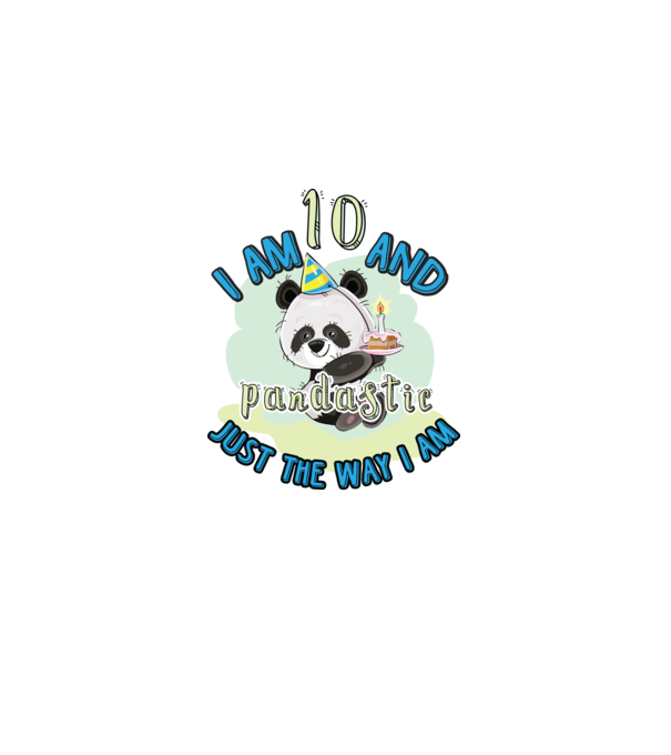 PANDASTIC 10 model alb pe tricou