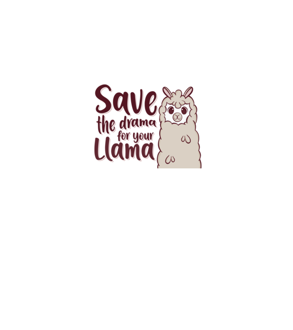 Save the drama from the llama model alb pe tricou