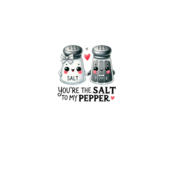 Salt to my Pepper model alb pe tricou