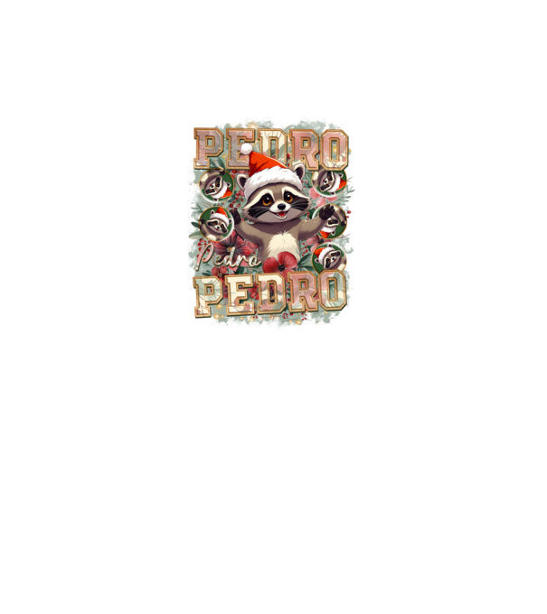 Pedro pedro flower xmas model alb pe tricou