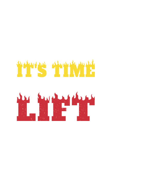 Time to lift model alb pe tricou