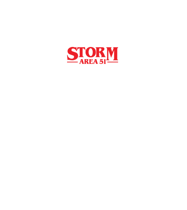 storm area 51 stranger model negru pe tricou