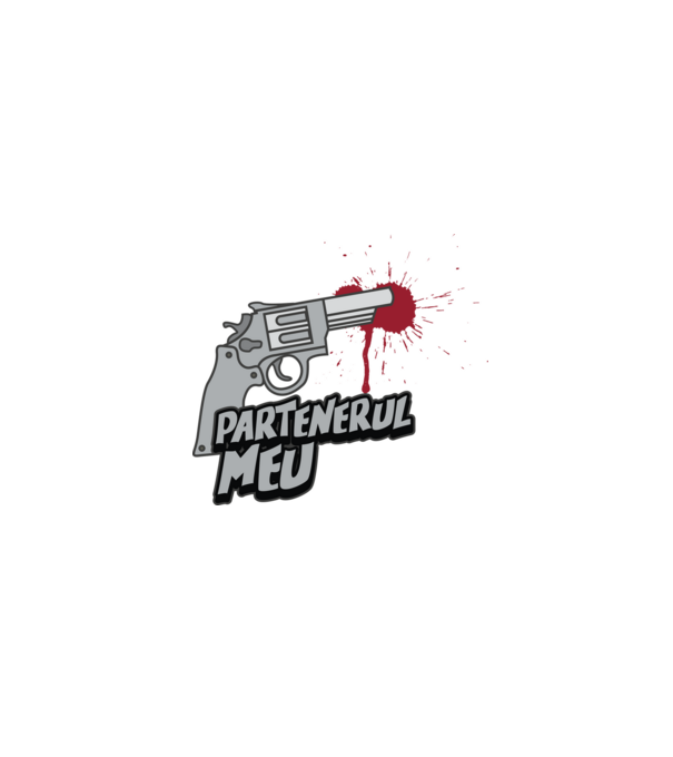 partenerul meu model alb pe tricou