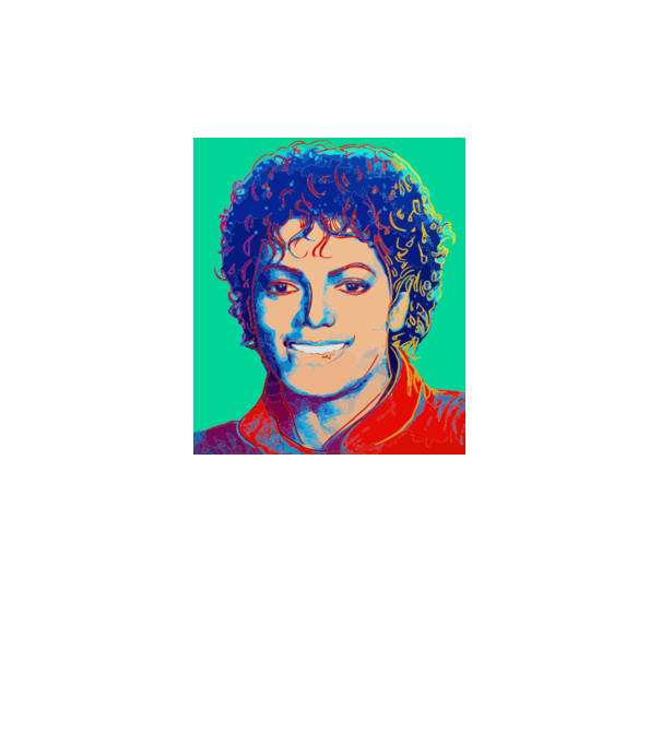 Micheal Jackson Art model alb pe tricou