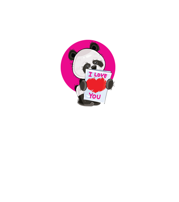 dragoste panda model turcoaz pe tricou
