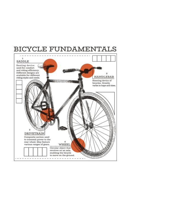 Bicycle fundamentals model albastru deschis pe tricou