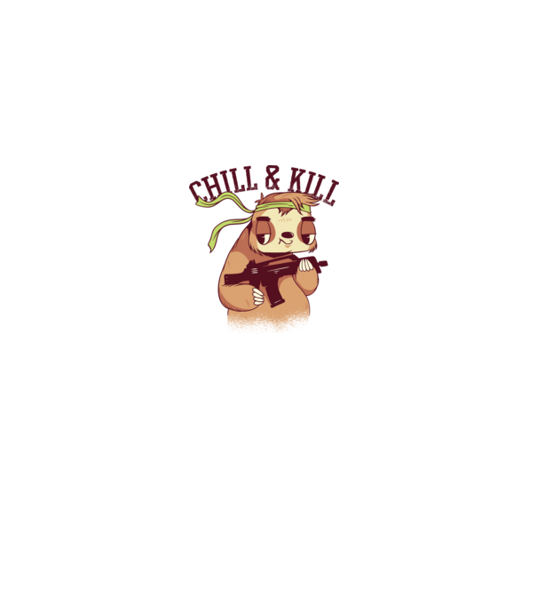 chill and kill model gri pe tricou
