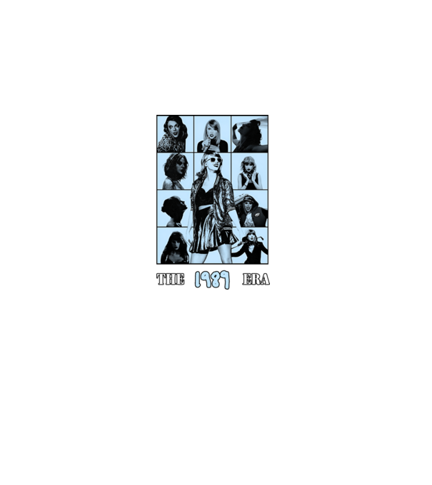 Taylor Swift ERAS blue model negru pe tricou
