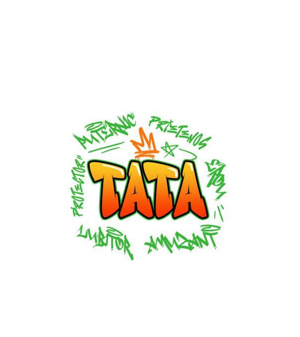Graffiti tata model negru pe tricou
