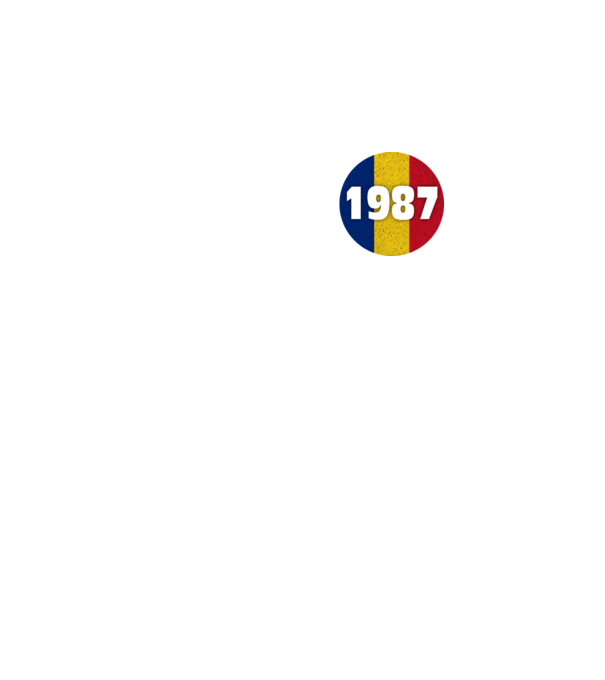 Made in 1987 model turcoaz pe tricou