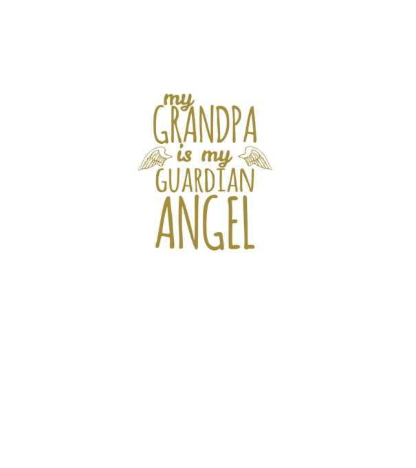 My grandpa is my guardian angel model gri închis pe tricou