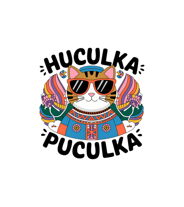 Huculka Puculka pisică 3 model nisipiu pe tricou