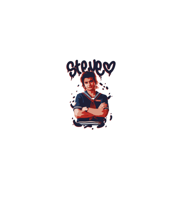 steve stranger things model albastru deschis pe tricou