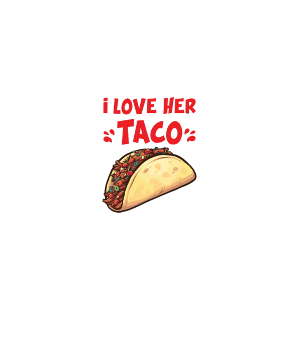 Couple TACO model alb pe tricou