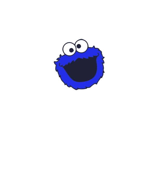 Cookie Monster Face model negru pe tricou