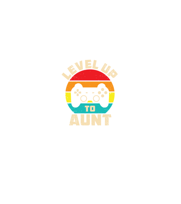 Level Up Aunt model negru pe tricou