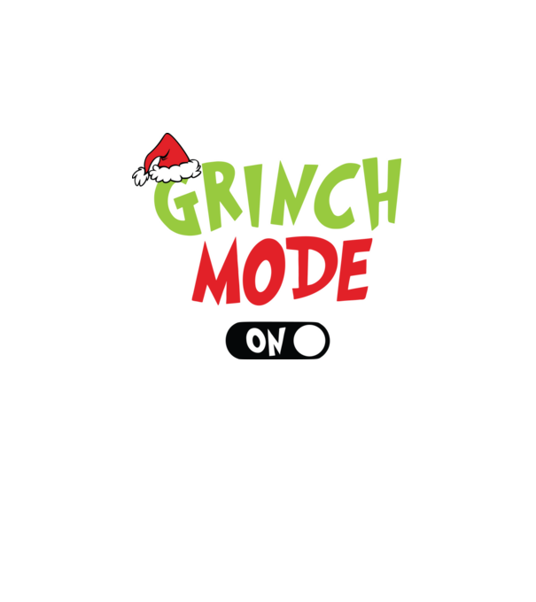 Grinch Mode model alb pe tricou