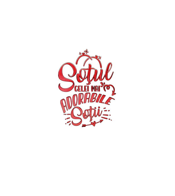 Soțul celei mai adorabile soții model negru pe tricou