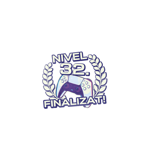 Nivel 32 finalizat! model negru pe tricou