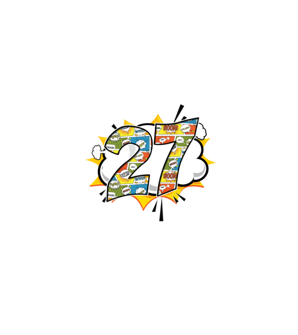 Birthday Comic Number 27 model turcoaz pe tricou