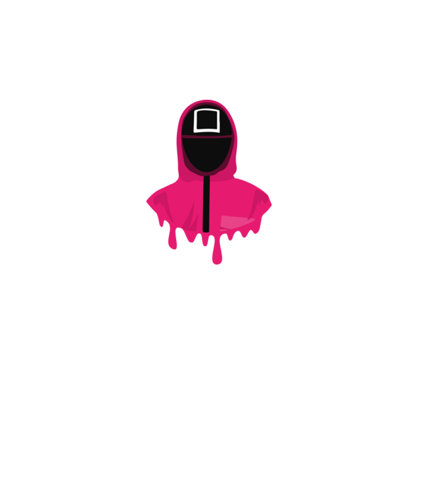 squid game square model negru pe tricou