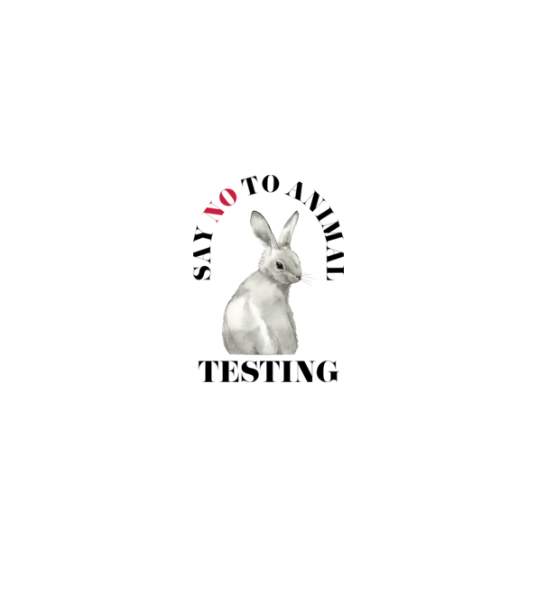 Say NO to animal testing model alb pe tricou