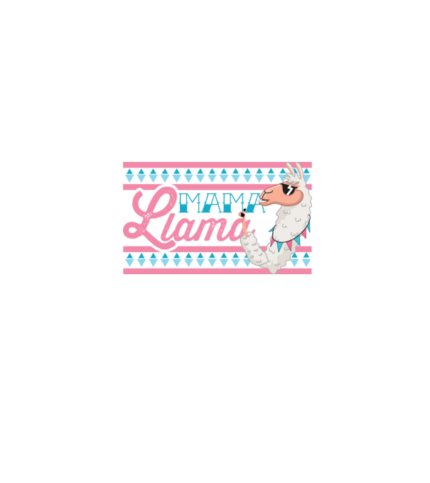 Mama LLama model alb pe tricou