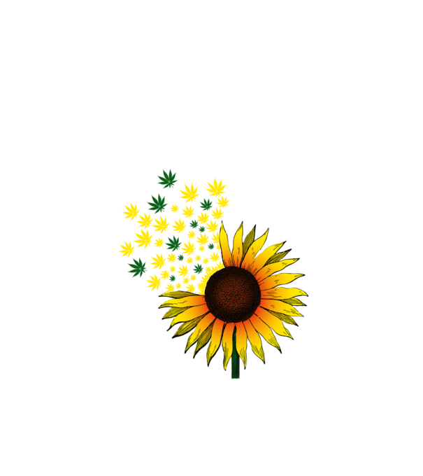 Sunflower Weed model alb pe tricou