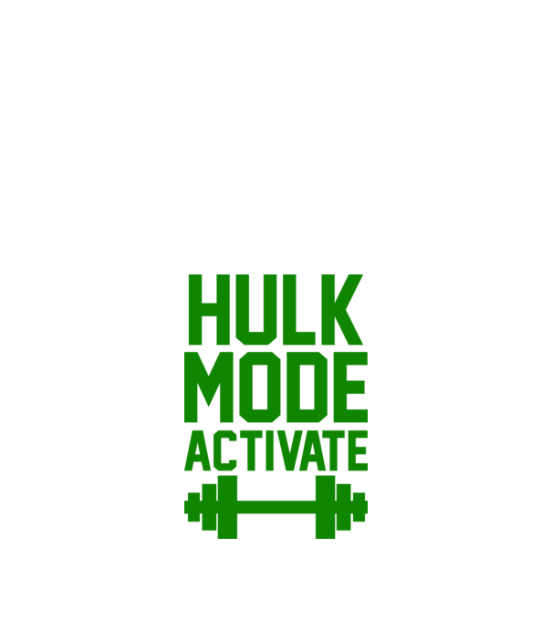 Hulk mode model alb pe tricou