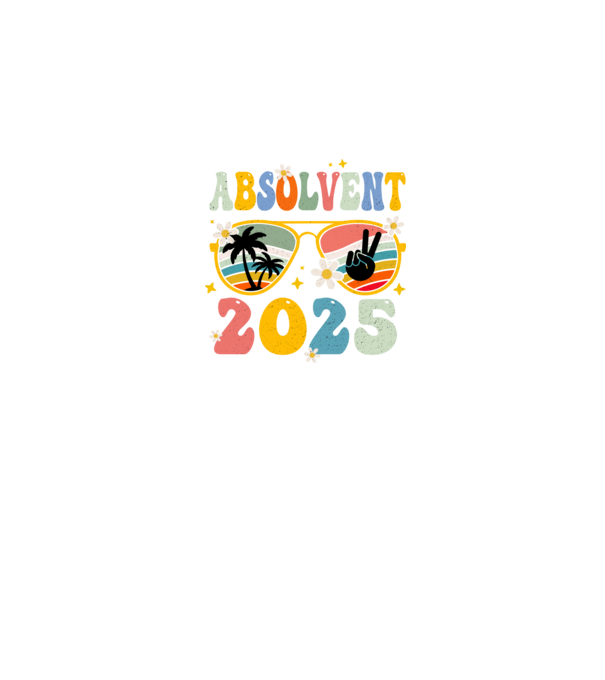 Absolvent 2025 model negru pe tricou