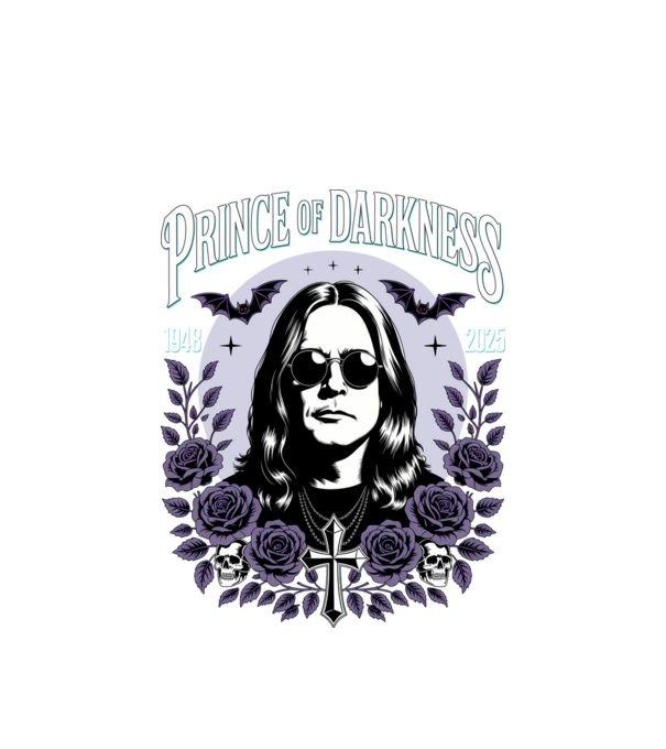 Prince of Darkness model alb pe tricou