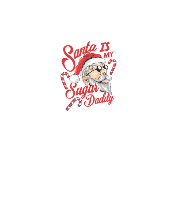 Santa is my sugar daddy model negru pe tricou