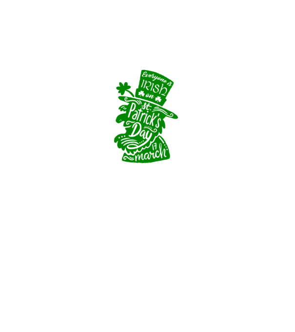 Everyone is irish leprechaun model alb pe tricou