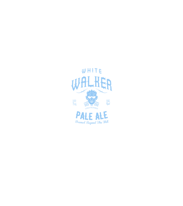 White Walker Pale Ale model negru pe tricou