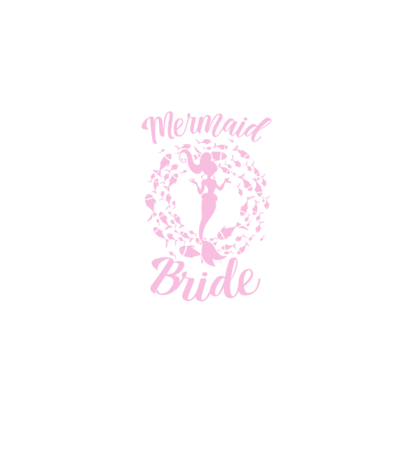 Mermaid Bride model negru pe tricou